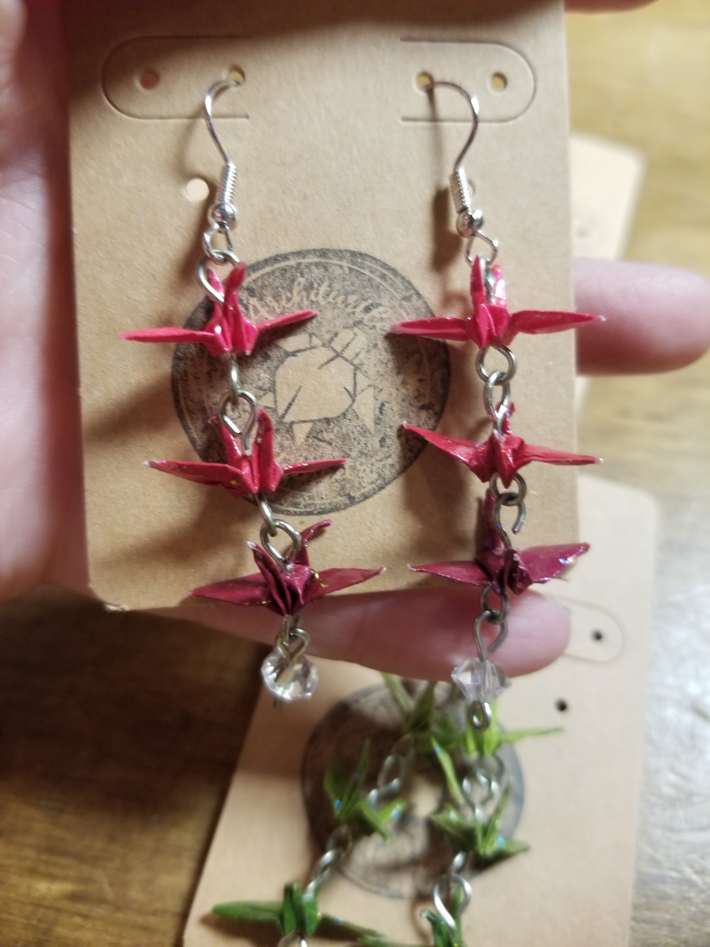 Origami Triple Crane EARRiNGS