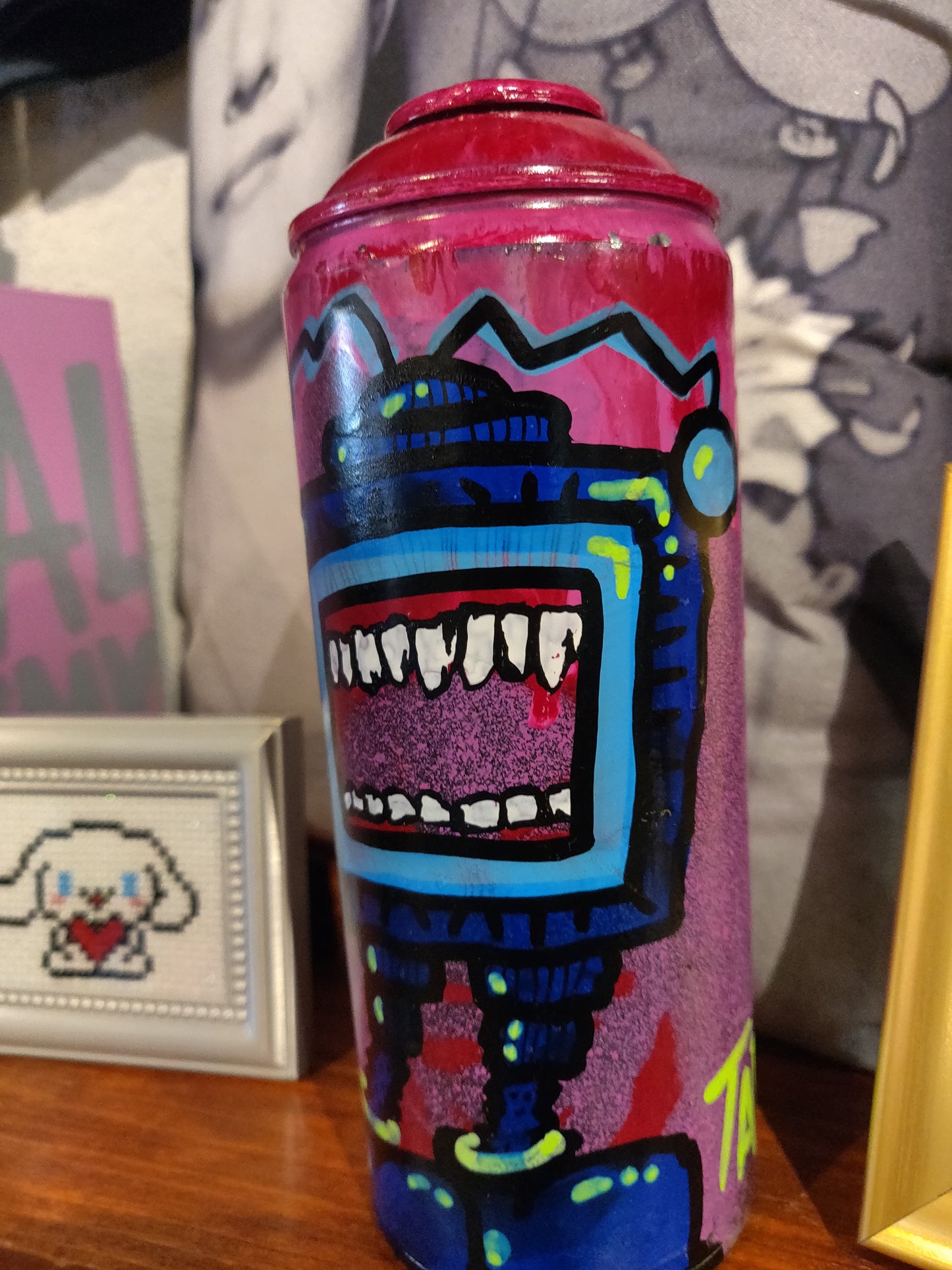 TV Monster Spray Paint Cans by @TapedOffTV
