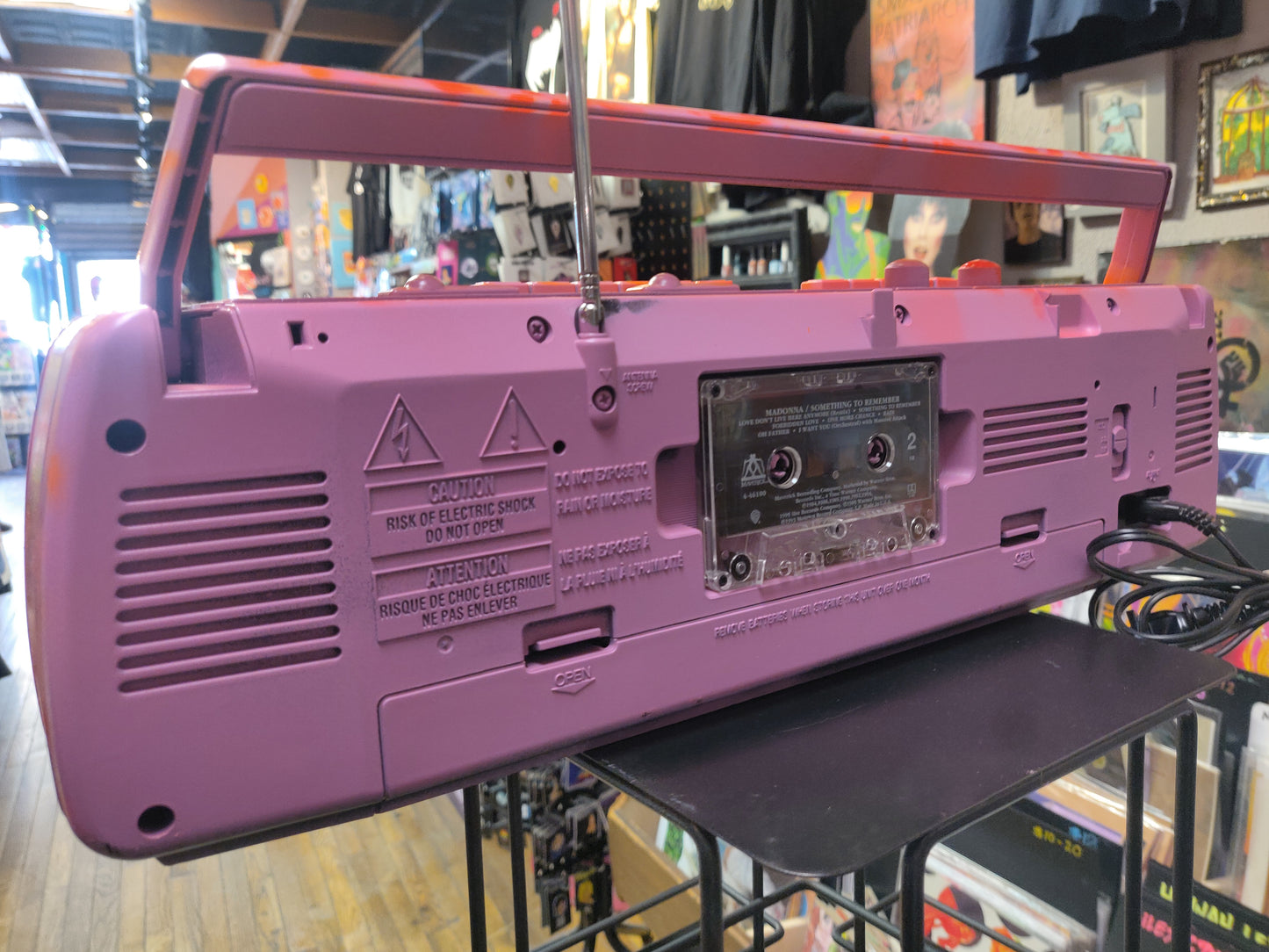 Custom Painted CASSETTE PLAYER + RADIO (works!!) by Taped Off TV