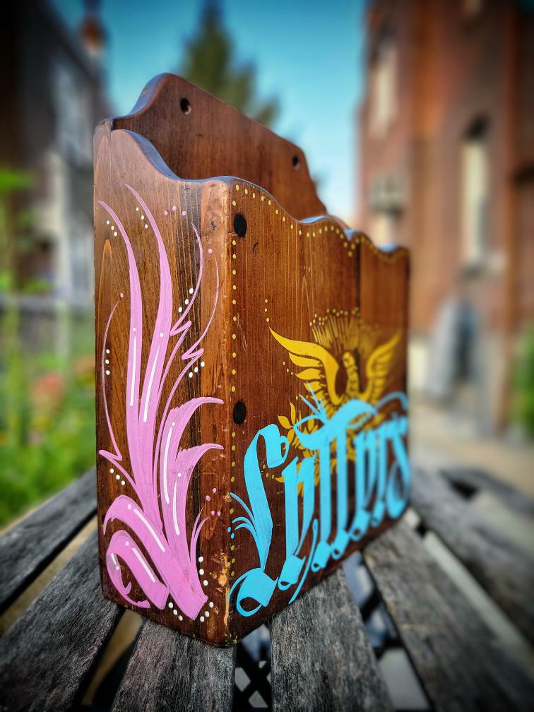 "Letters" Calligraphy Wooden LETTER BOX by Douglas Ethan