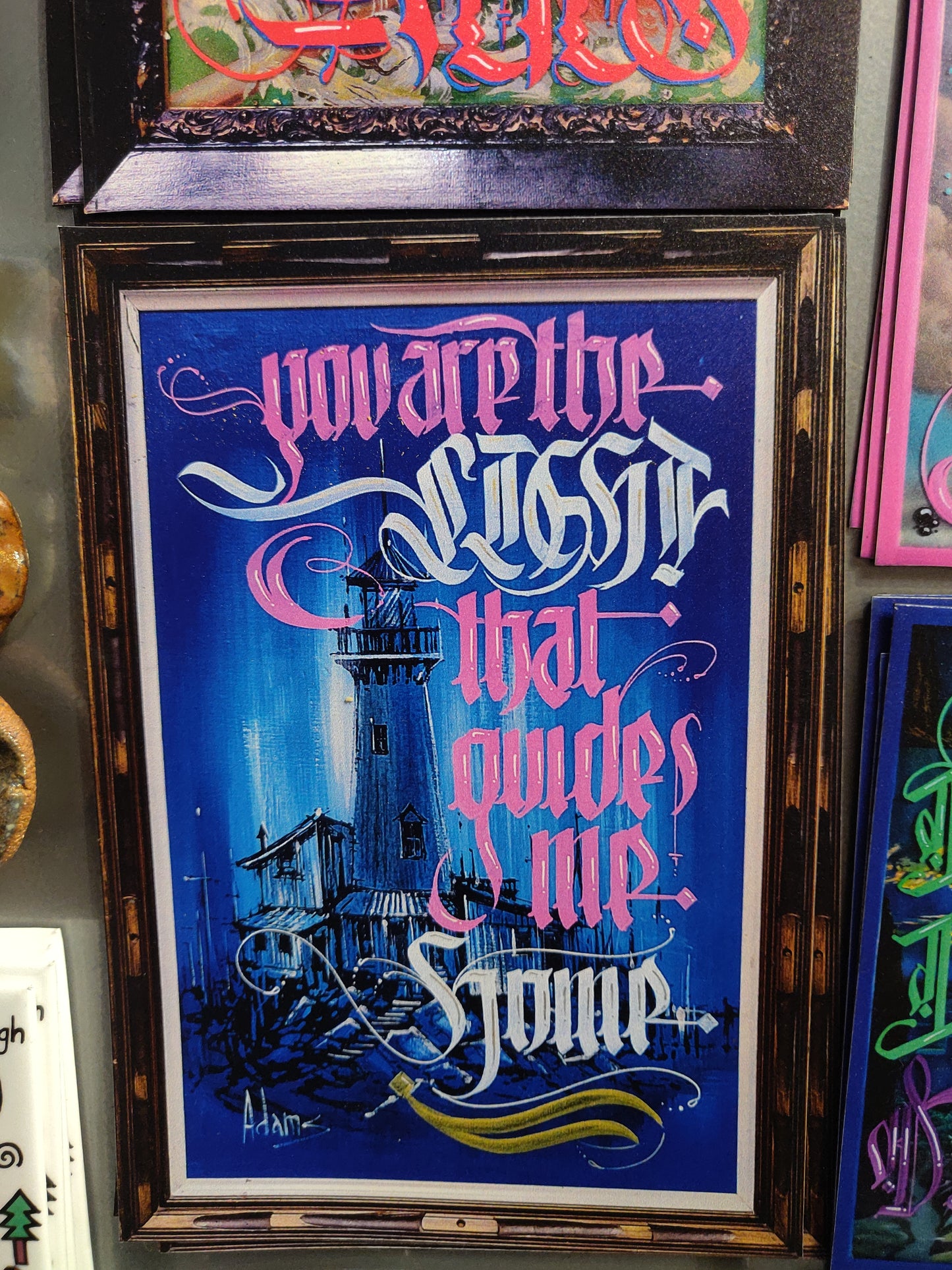 You are the light that guides me home Calligraphy XL MAGNET by Death and Taxes