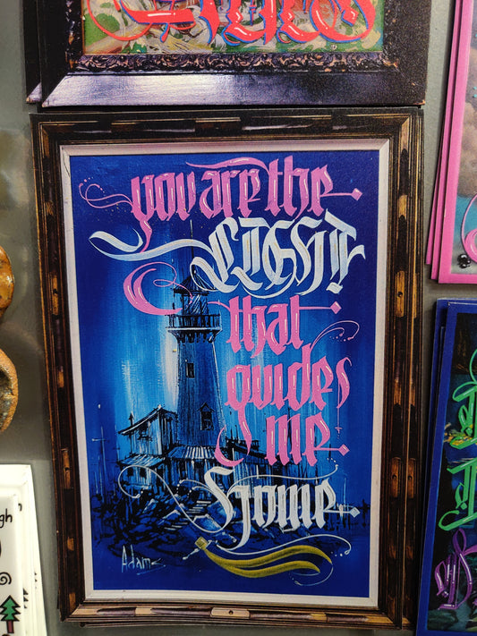 You are the light that guides me home Calligraphy XL MAGNET by Death and Taxes