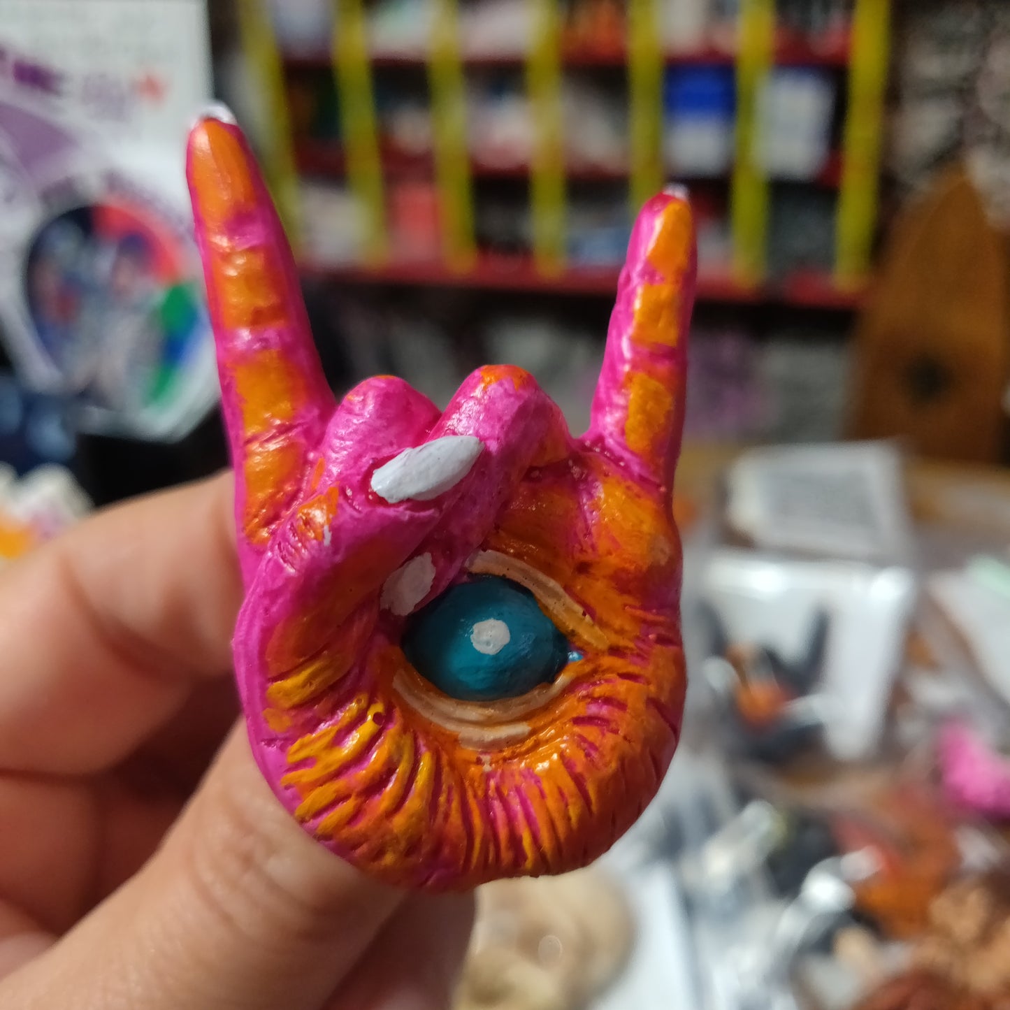 Giving The Horns Hand-sculpted PINS