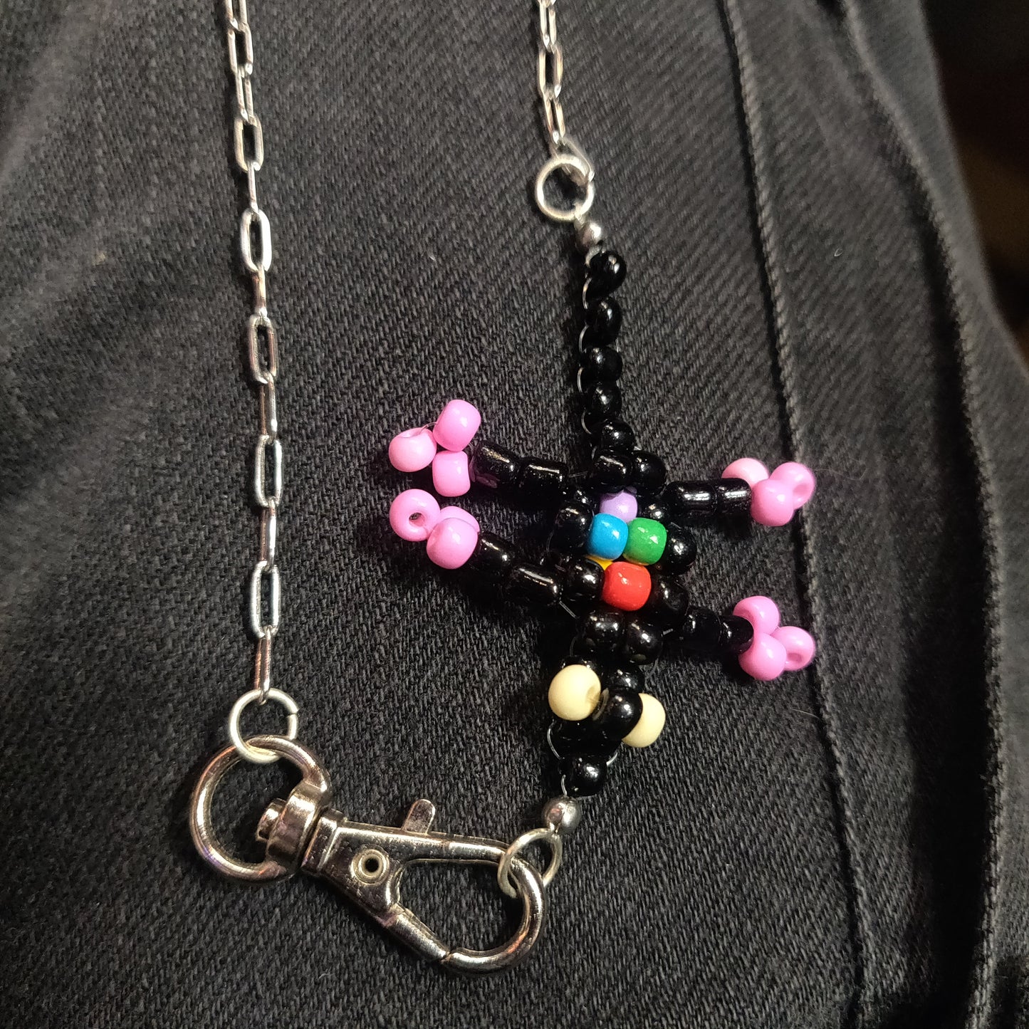 Goth Rainbow Lizard NECKLACE