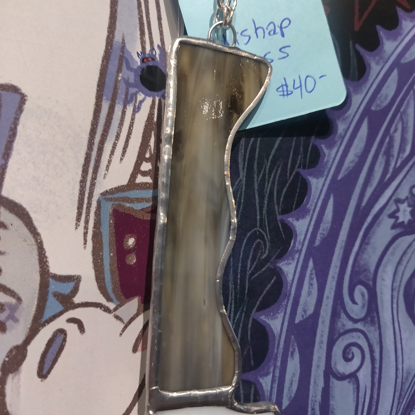 Bloody Knife Stained Glass ORNAMENT/ WALL HANG