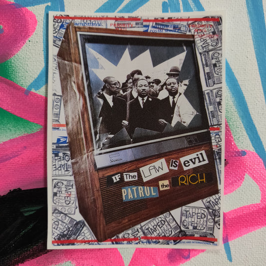If the law is evil... Collage STiCKER @TapedOffTV