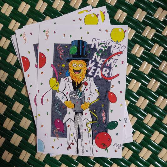 Happy New Year Grit POSTCARD