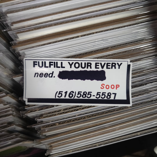 Back Page Soop Ad STiCKER Fulfill Your Every Need