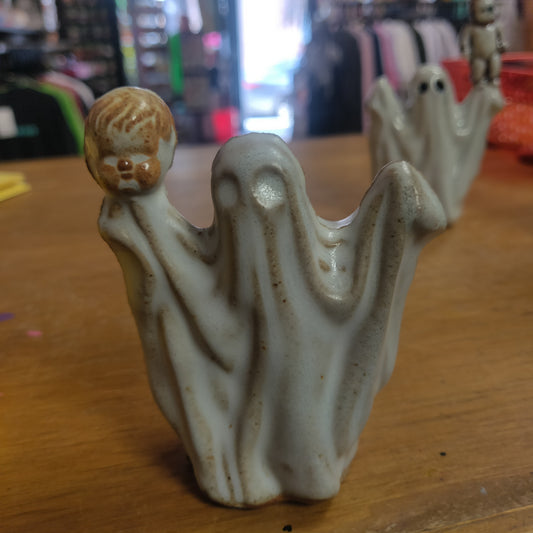 Ghost Holding Beeb Head Ceramic STATUE