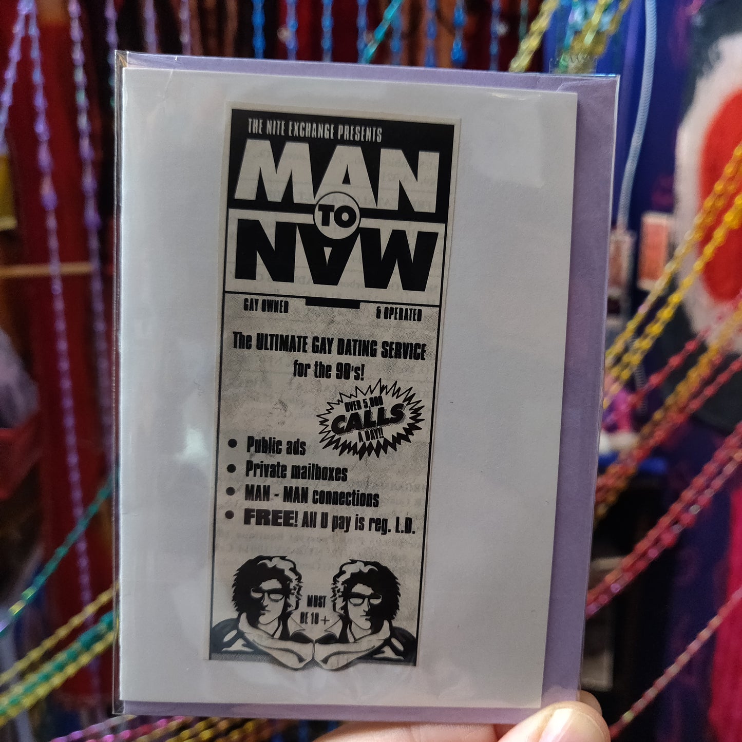 Man to Man Vintage (18+) Advertisement GREETiNG CARD