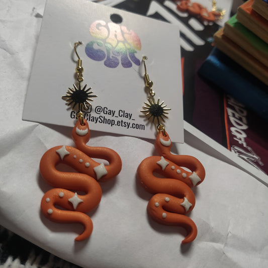 Moon Snakes EARRINGS by Gay Clay