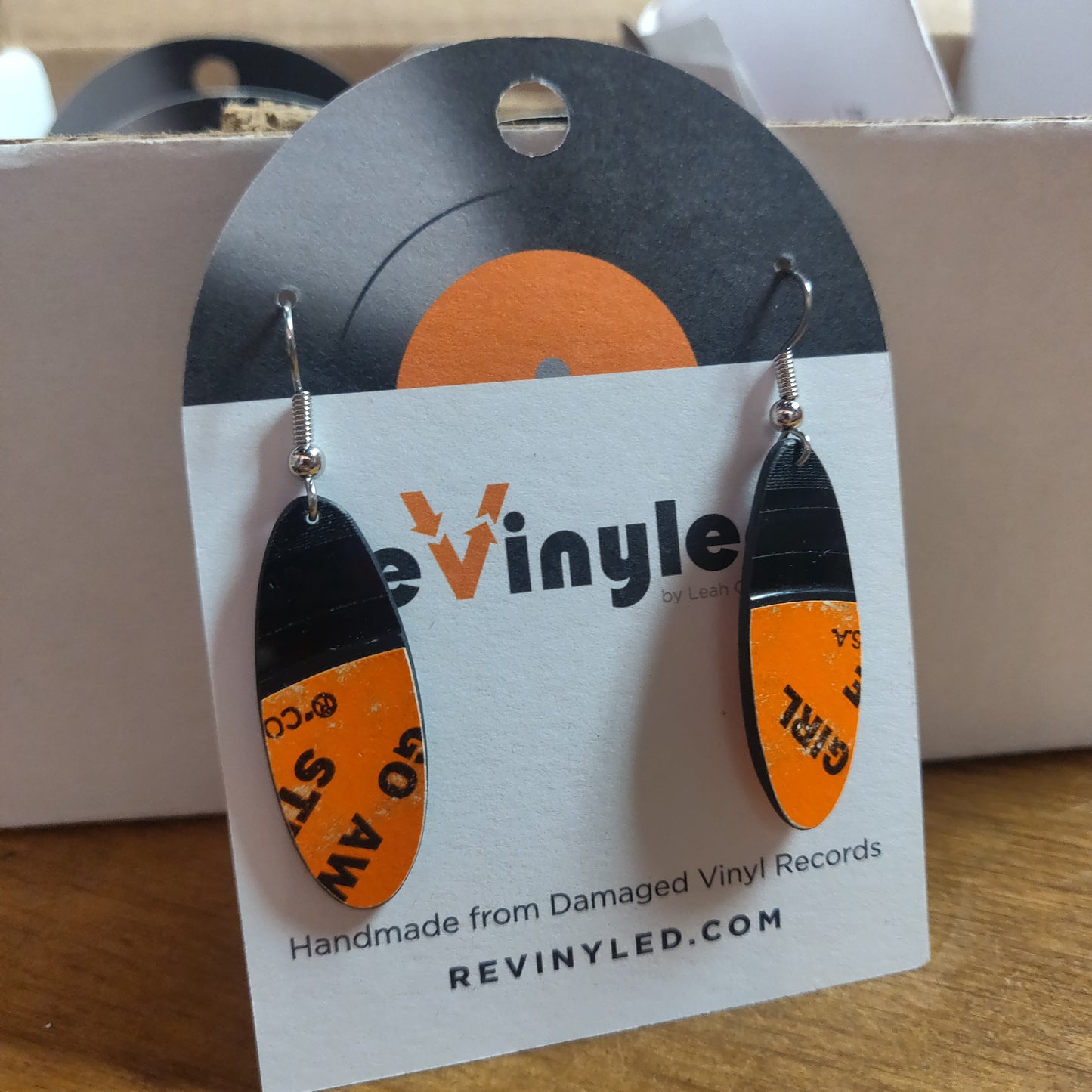 SS048 Steve Lawrence Vinyl Record EARRINGS