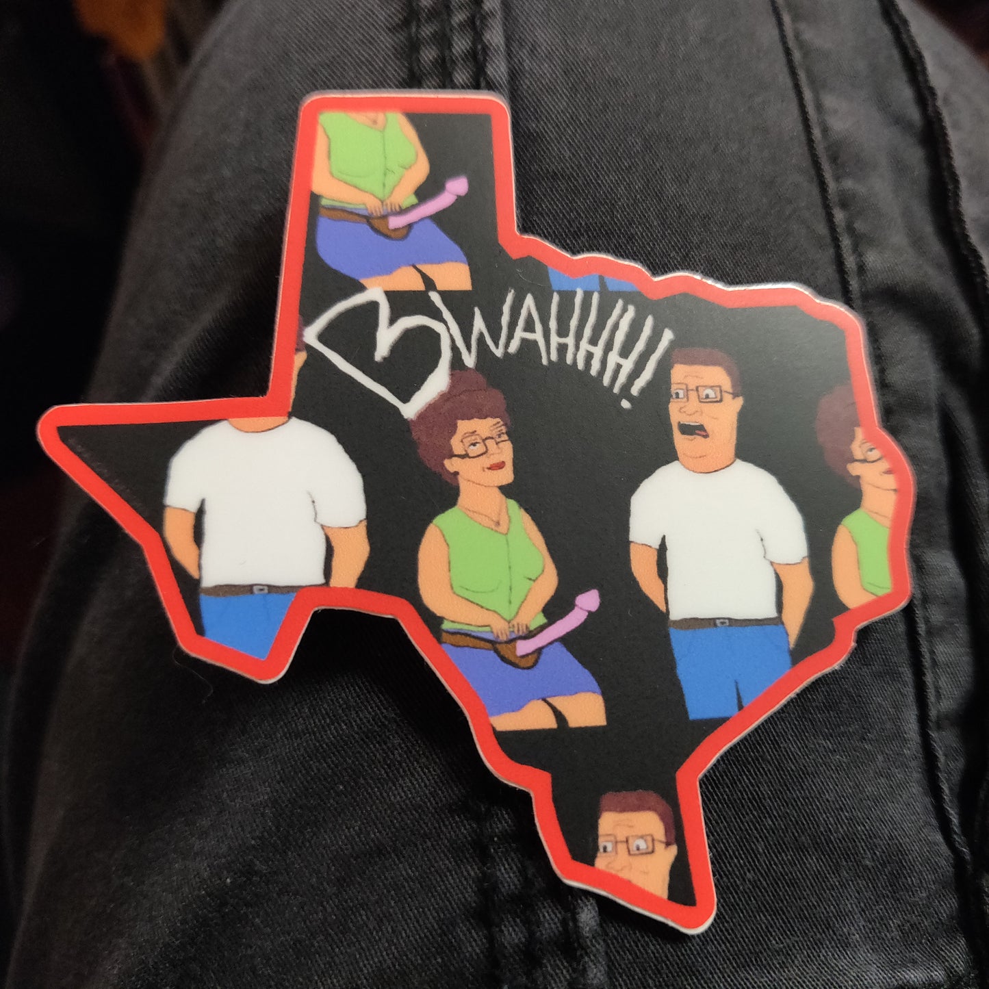 Bwahhh! Peggin Peggy in Texas 18+ STICKER