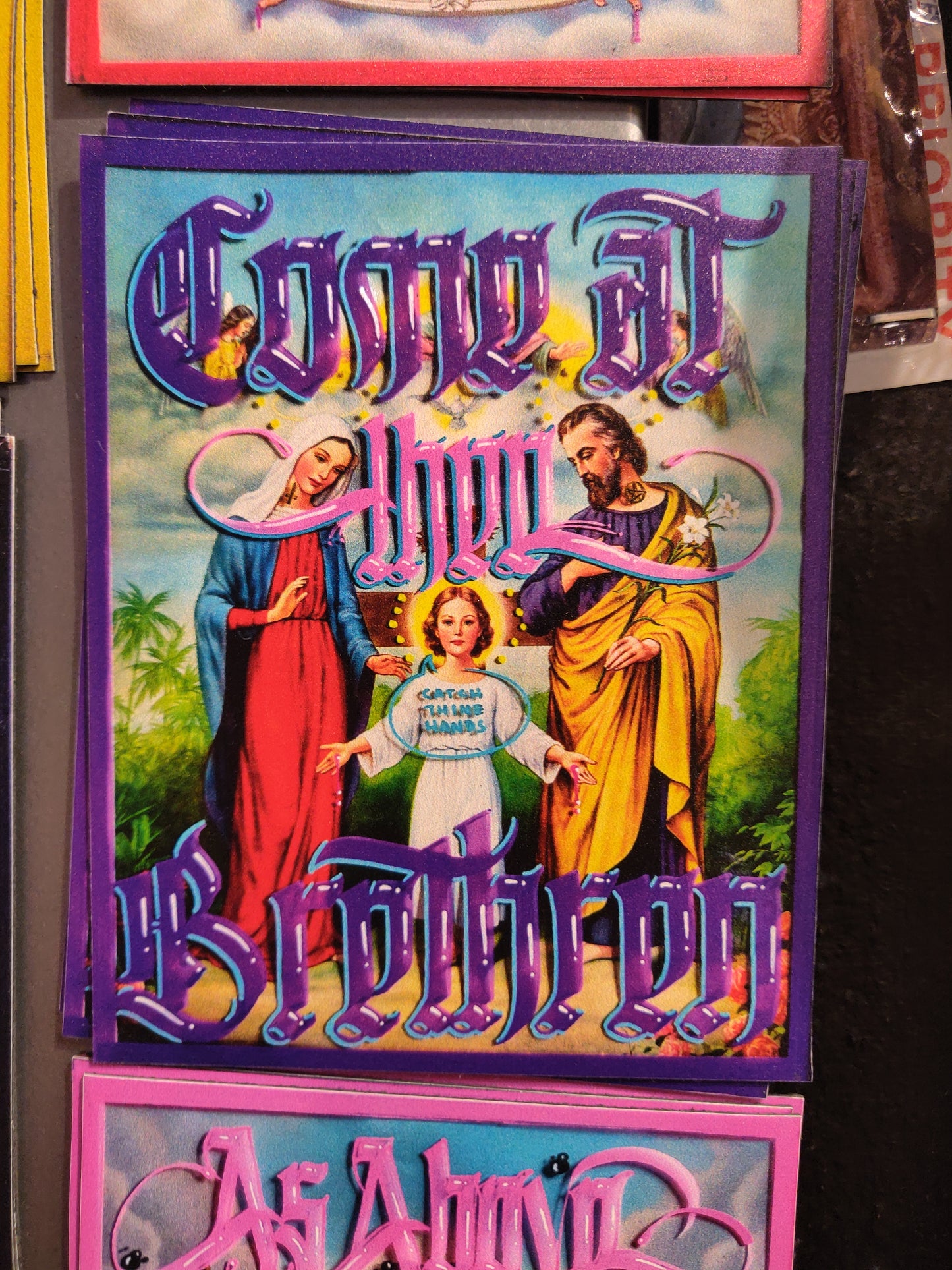 Come at Thou Brethren Calligraphy XL MAGNET by Death and Taxes