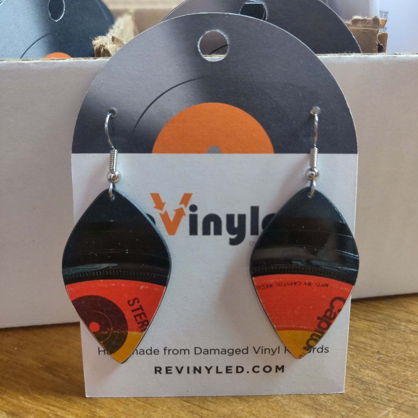 SS041 The Letterman Vinyl Record EARRINGS