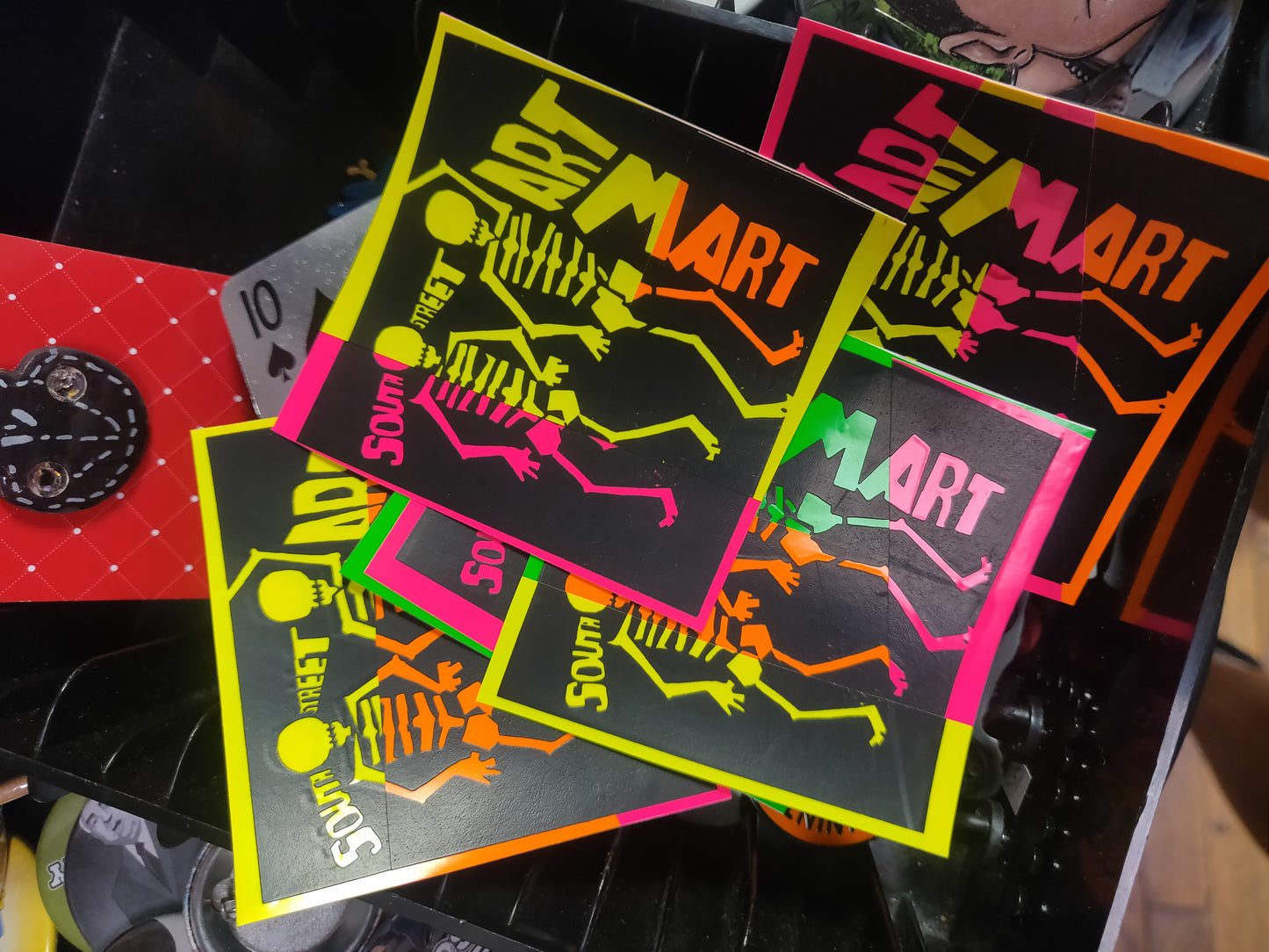 Art Mart Neon Skeletons STiCKER