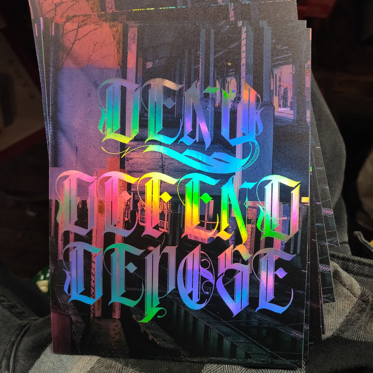 Deny Defend Depose Calligraphy XL STiCKER by Death and Taxes
