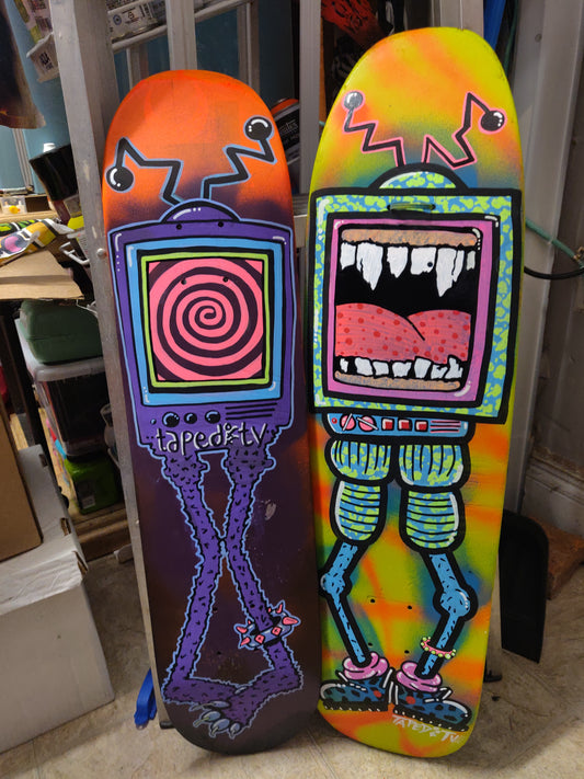 TV Monster Skate Deck WALL ART by Taped Off TV