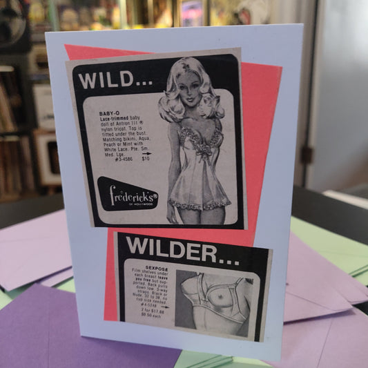 18+ Vintage Wild... Ad Collage GREETiNG CARD