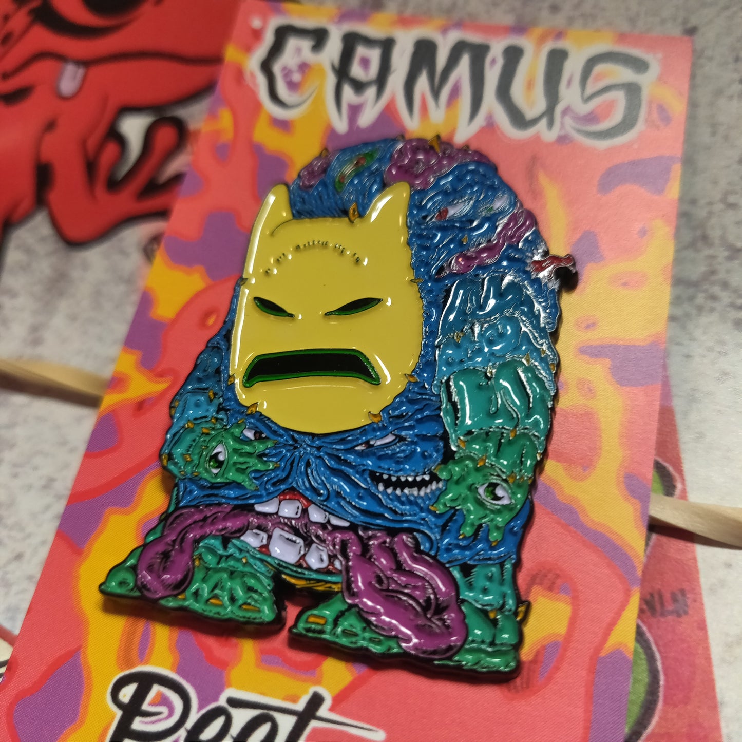Camus ENAMEL PiN by Monster Bloodbath