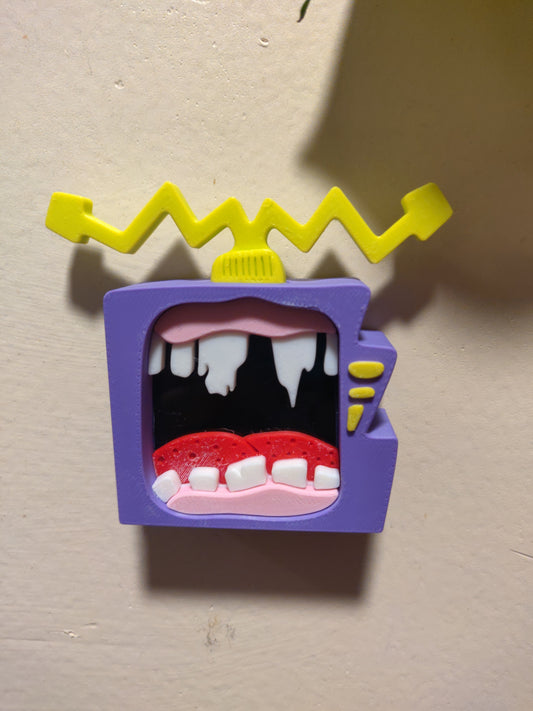 3D Taped Off TV Monster WALL HANGiNG / Shelf Art