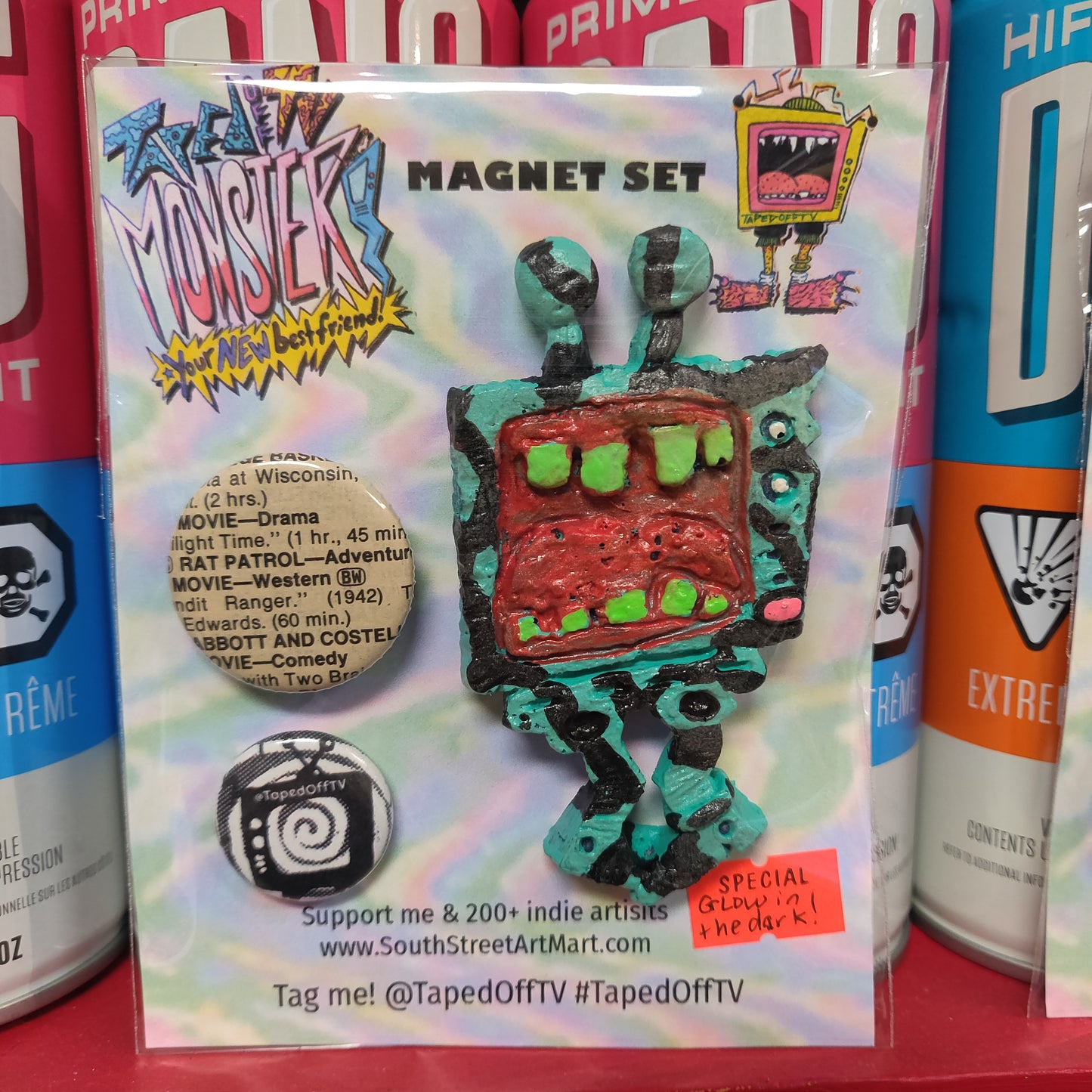 ~ Taped Off TV Monster Pals MAGNET SET ~ Series 01, Version 2.0