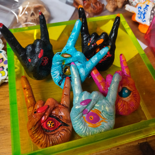 Giving The Horns Hand-sculpted PINS