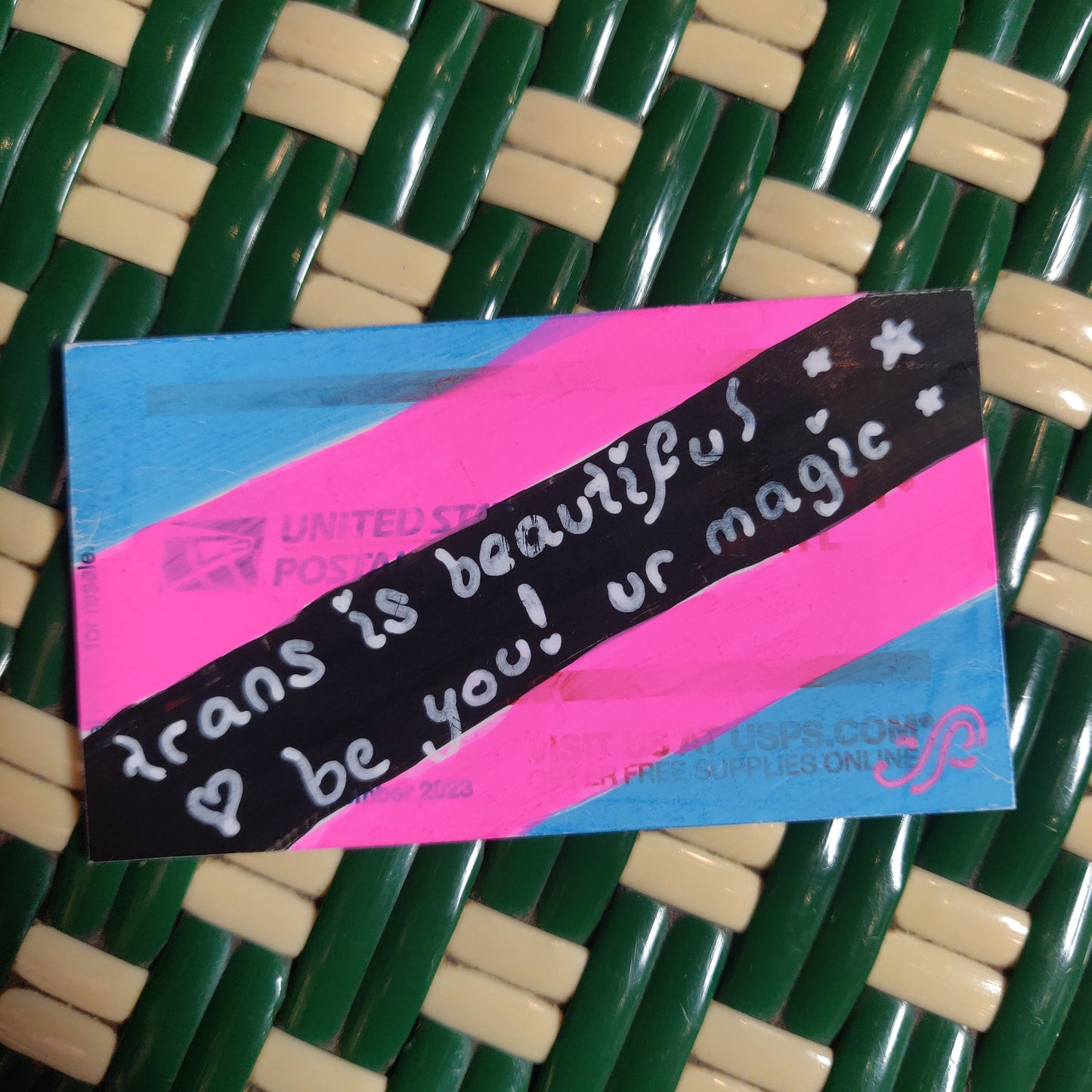 trans is beautiful hand-drawn STiCKER by a sticker fairy