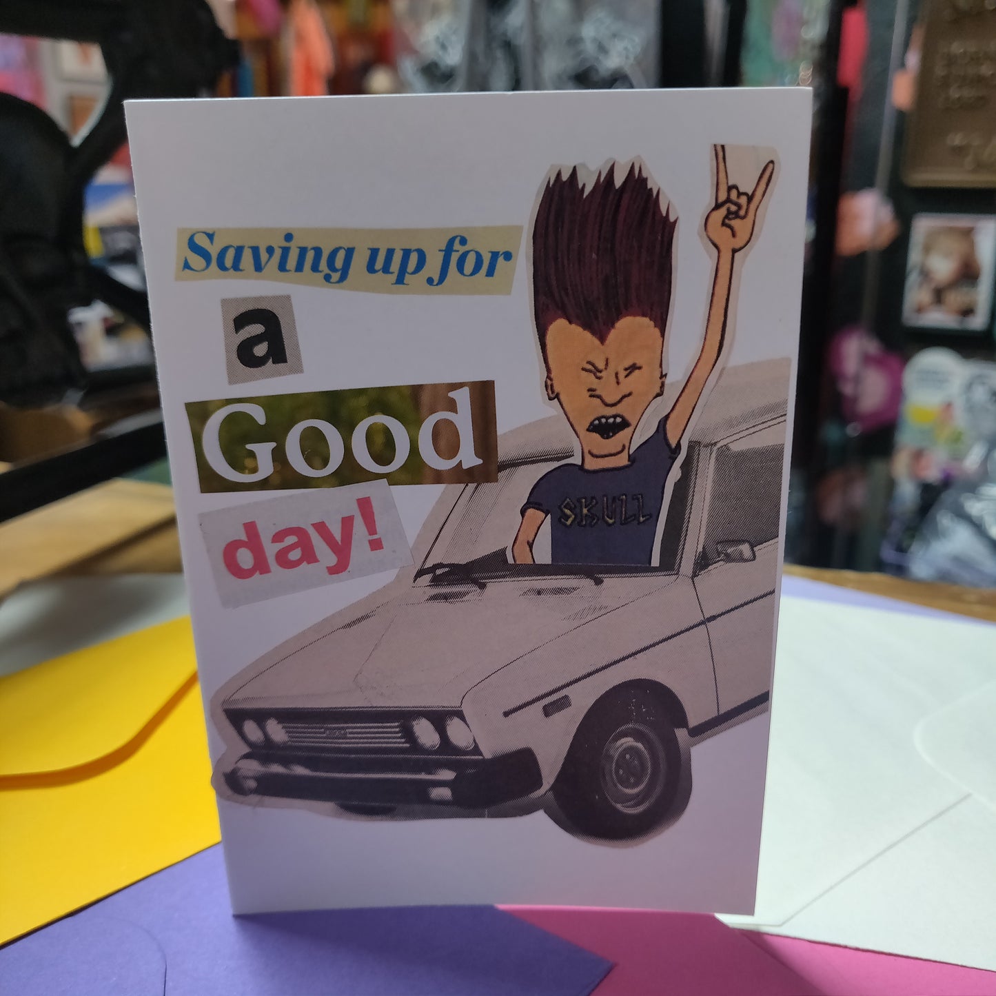 Saving Up For A Good Day! Collage Blank GREETiNG CARD