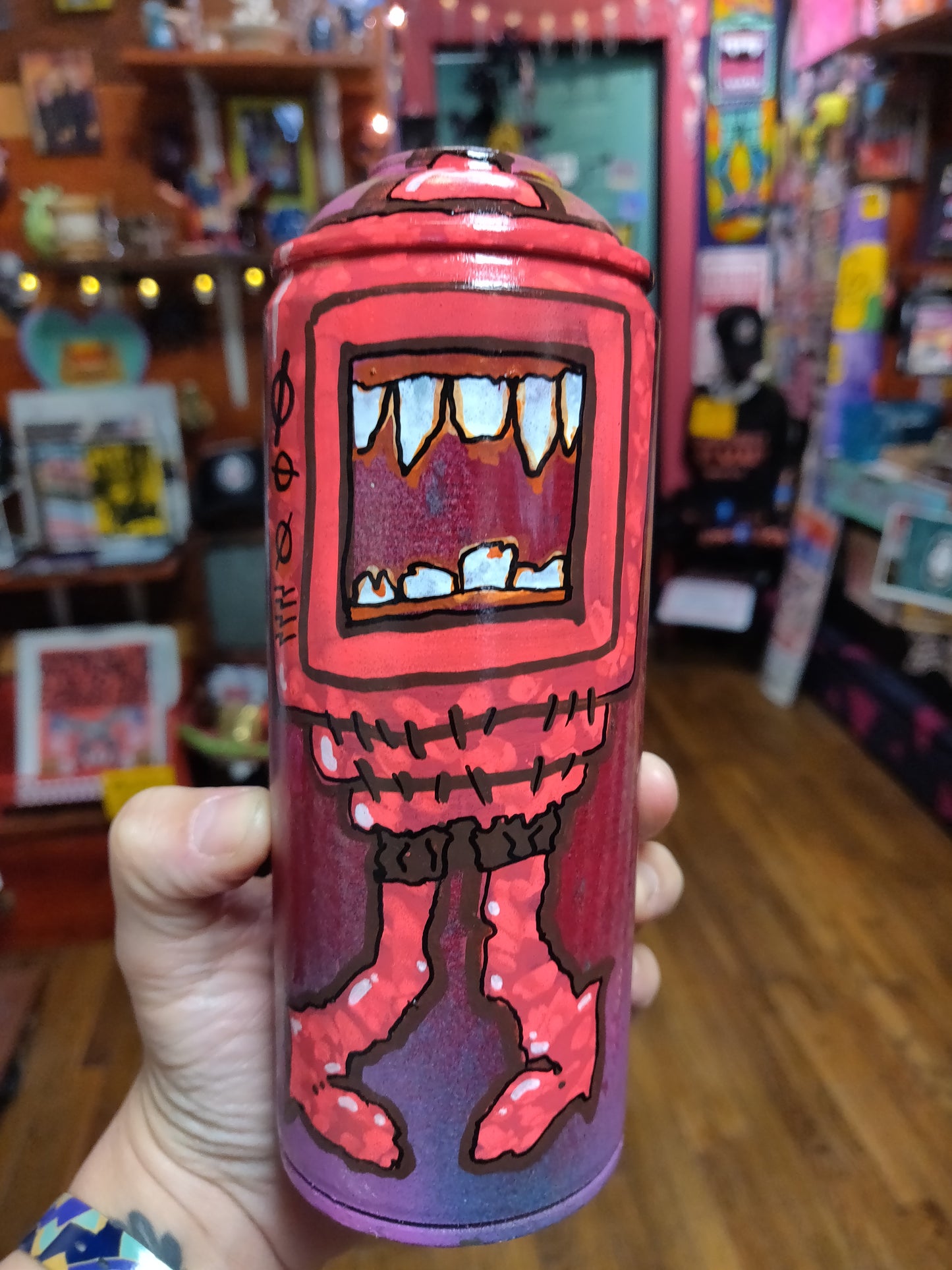 TV Monster Spray Paint Cans by @TapedOffTV