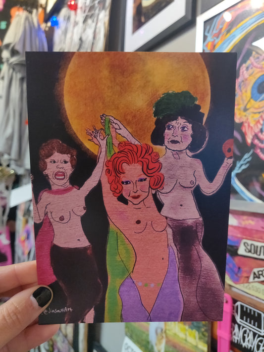 Bewitched! The Coven at Morning Glory Circle 5x7" PRiNT