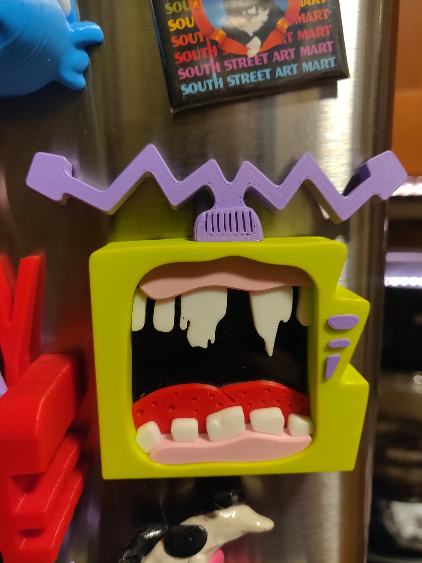3D Taped Off TV Monster MAGNET / Shelf Art
