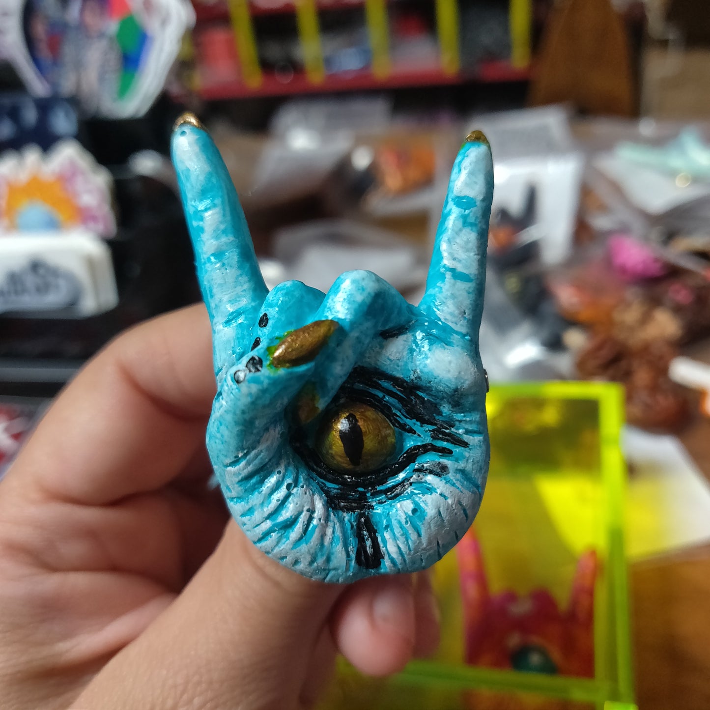 Giving The Horns Hand-sculpted PINS