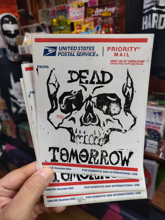 Dead Tomorrow Lino Cut STiCKER