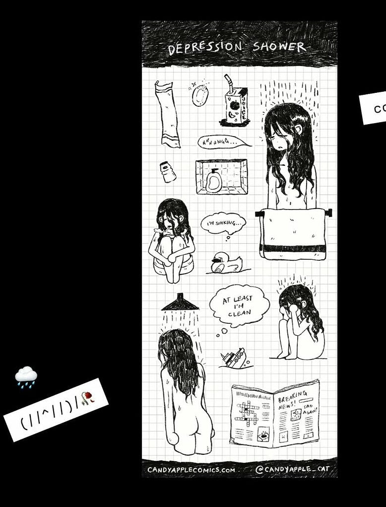 Depression Shower STiCKER SHEET