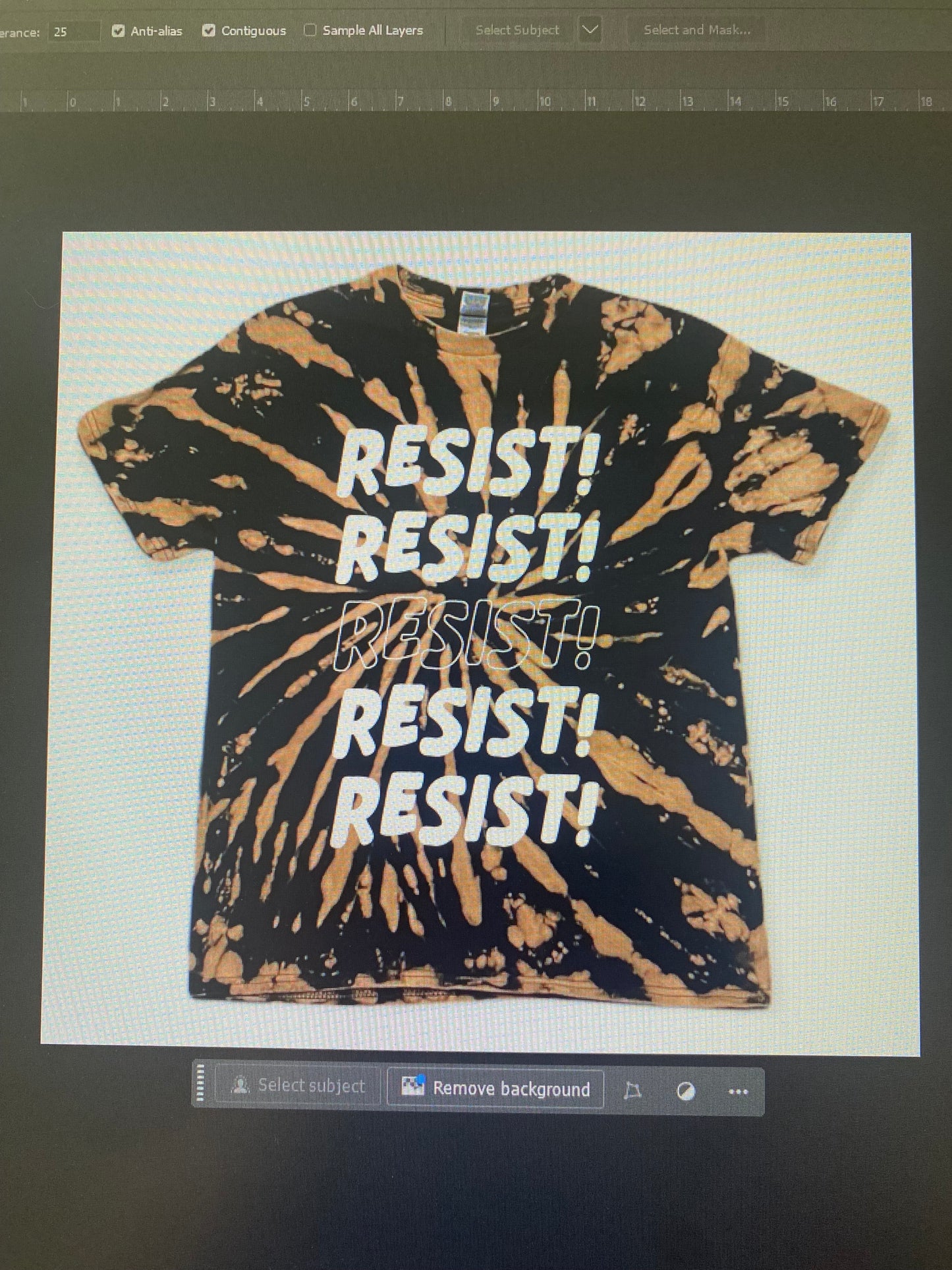 Resist Resist! Upcycled, bleached T-SHiRT