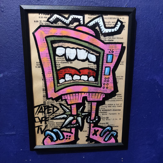 "Young Heel" Framed TV Guide Monster @TapedOffTV