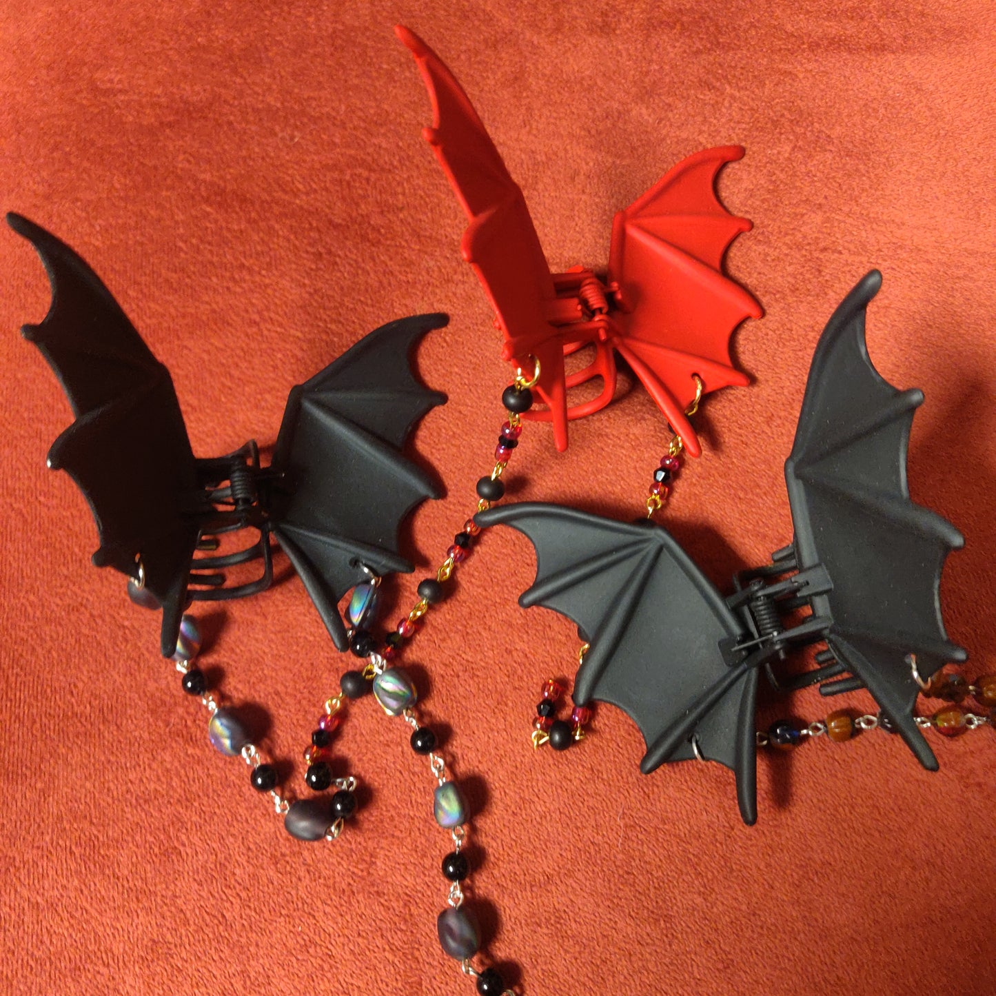 Beaded Bat Wing HAiR CLiPs by Lavish-Li Made