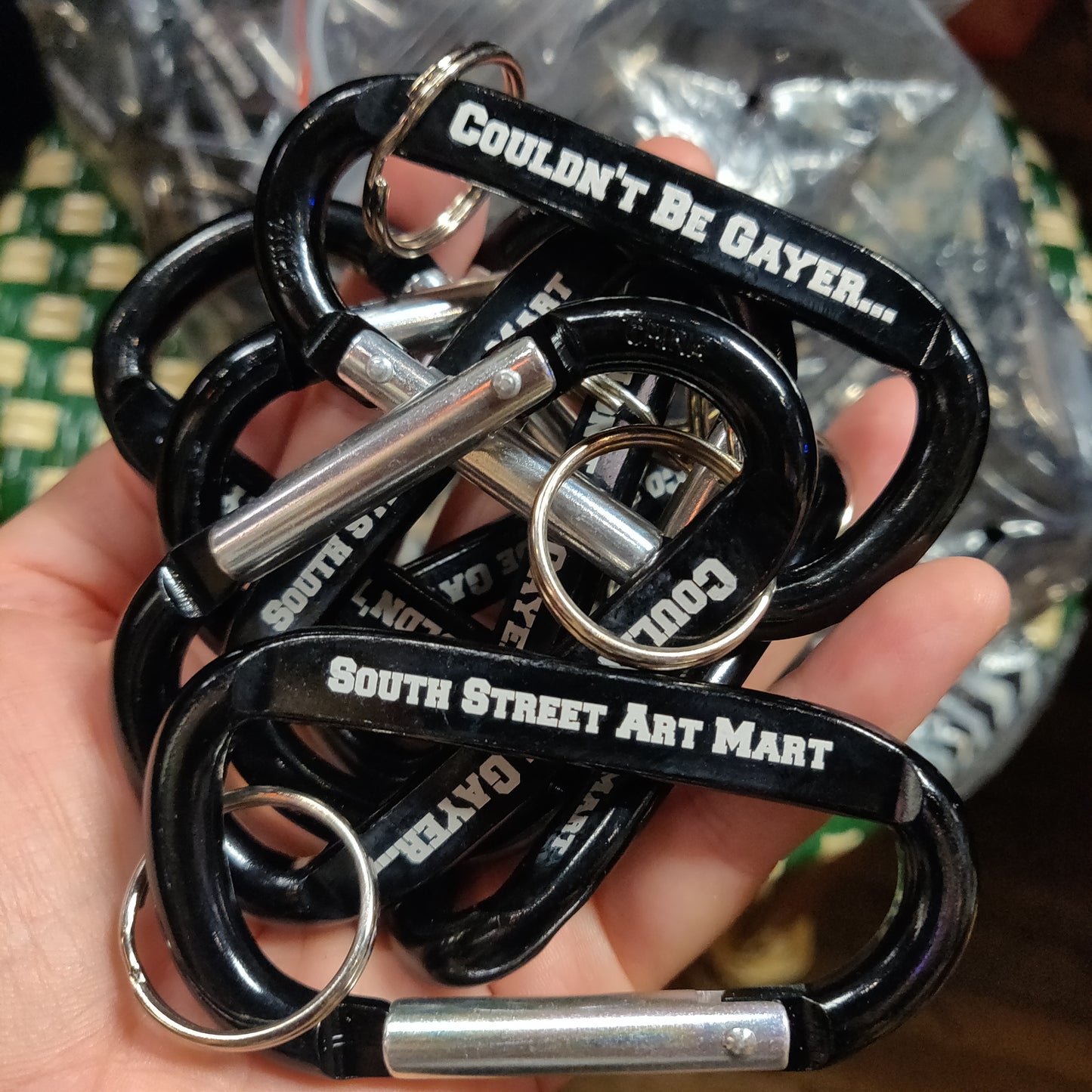 South Street Art Mart... Couldn't Be Gayer! CARABiNER Keychain