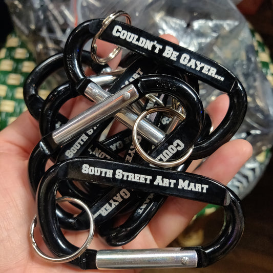 South Street Art Mart... Couldn't Be Gayer! CARABiNER Keychain