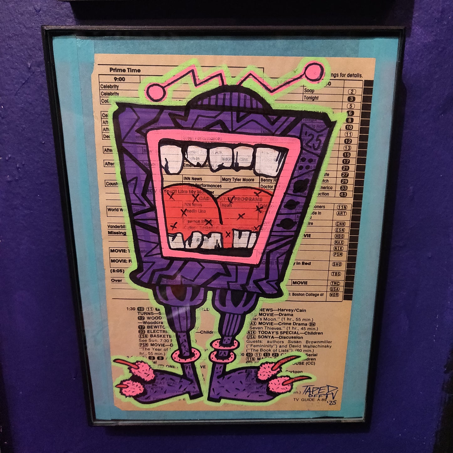 9:00 Prime Time Framed TV Guide Monster @TapedOffTV