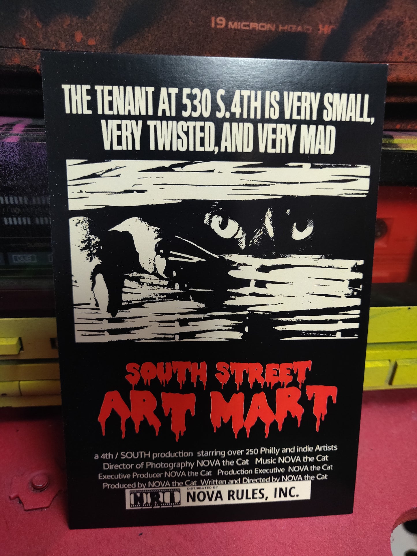 Nova Cat Horror Movie Mashup POSTCARDS