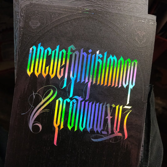 Alphabet Calligraphy XL STiCKER by Death and Taxes