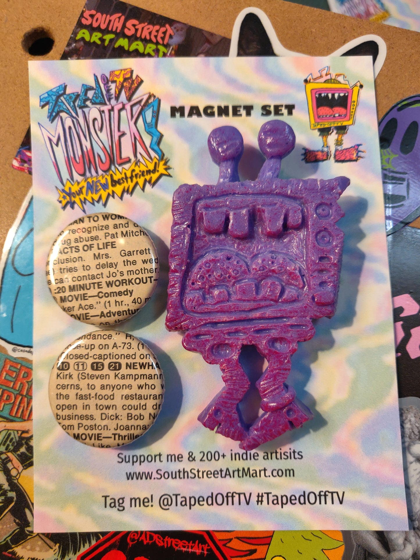 ~ Taped Off TV Monster Pals MAGNET SET ~ Series 01, Version 2.0