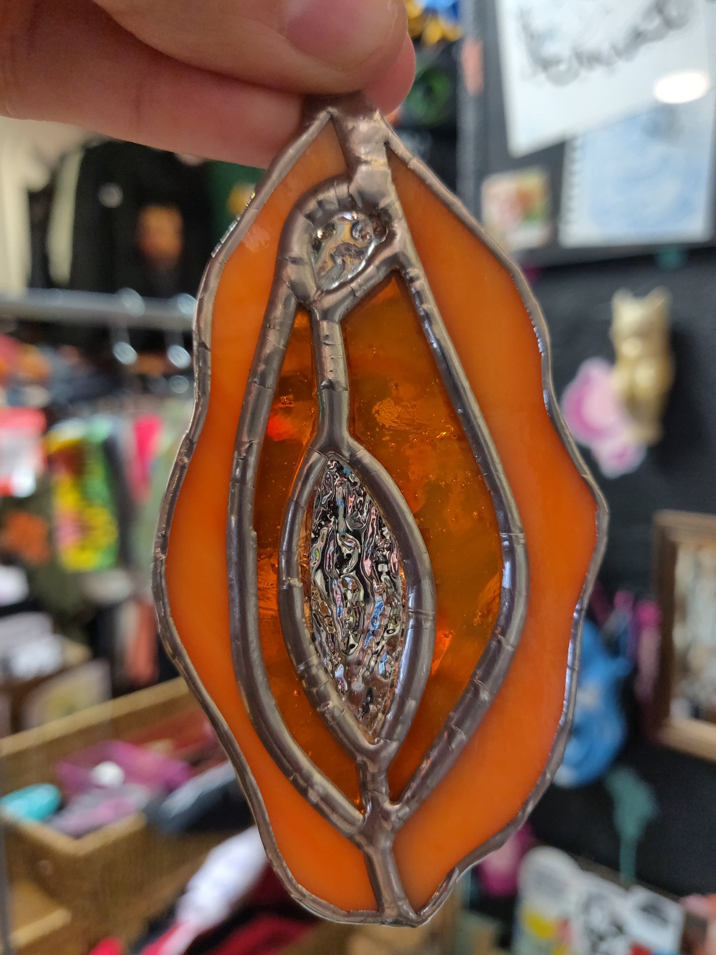 Vulva Stained Glass Sun-catcher Ornament