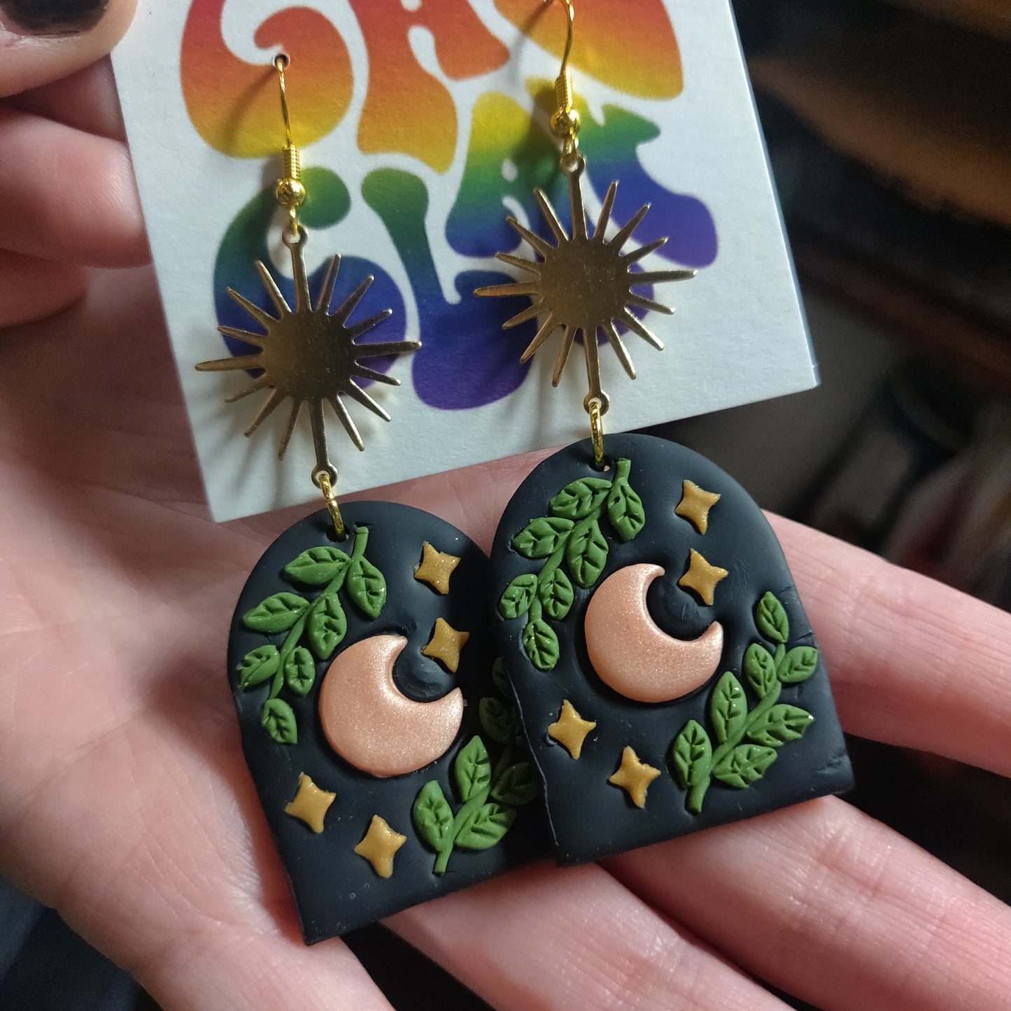 Celestial Moon EARRiNGS by Gay Clay