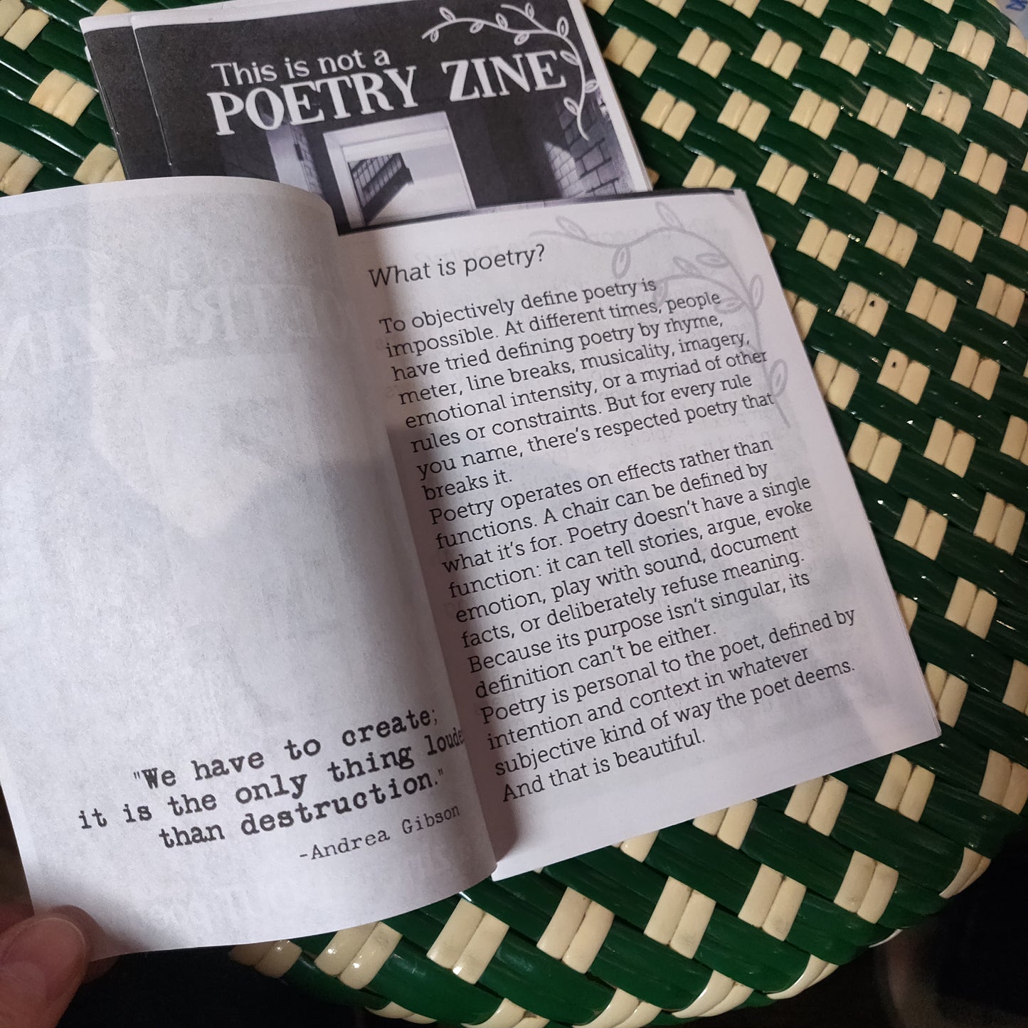 This is not a Poetry ZiNE (It’s a zine about poetry)