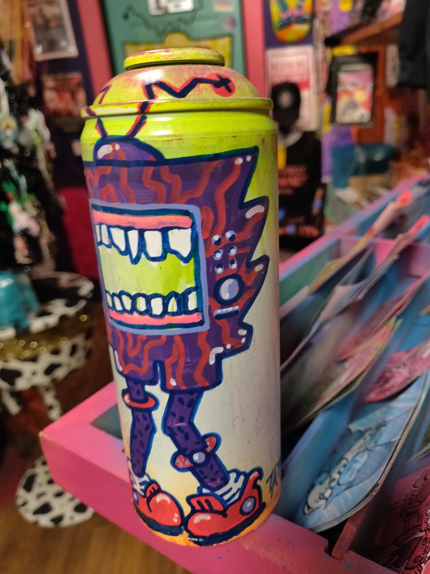 TV Monster Spray Paint Cans by @TapedOffTV