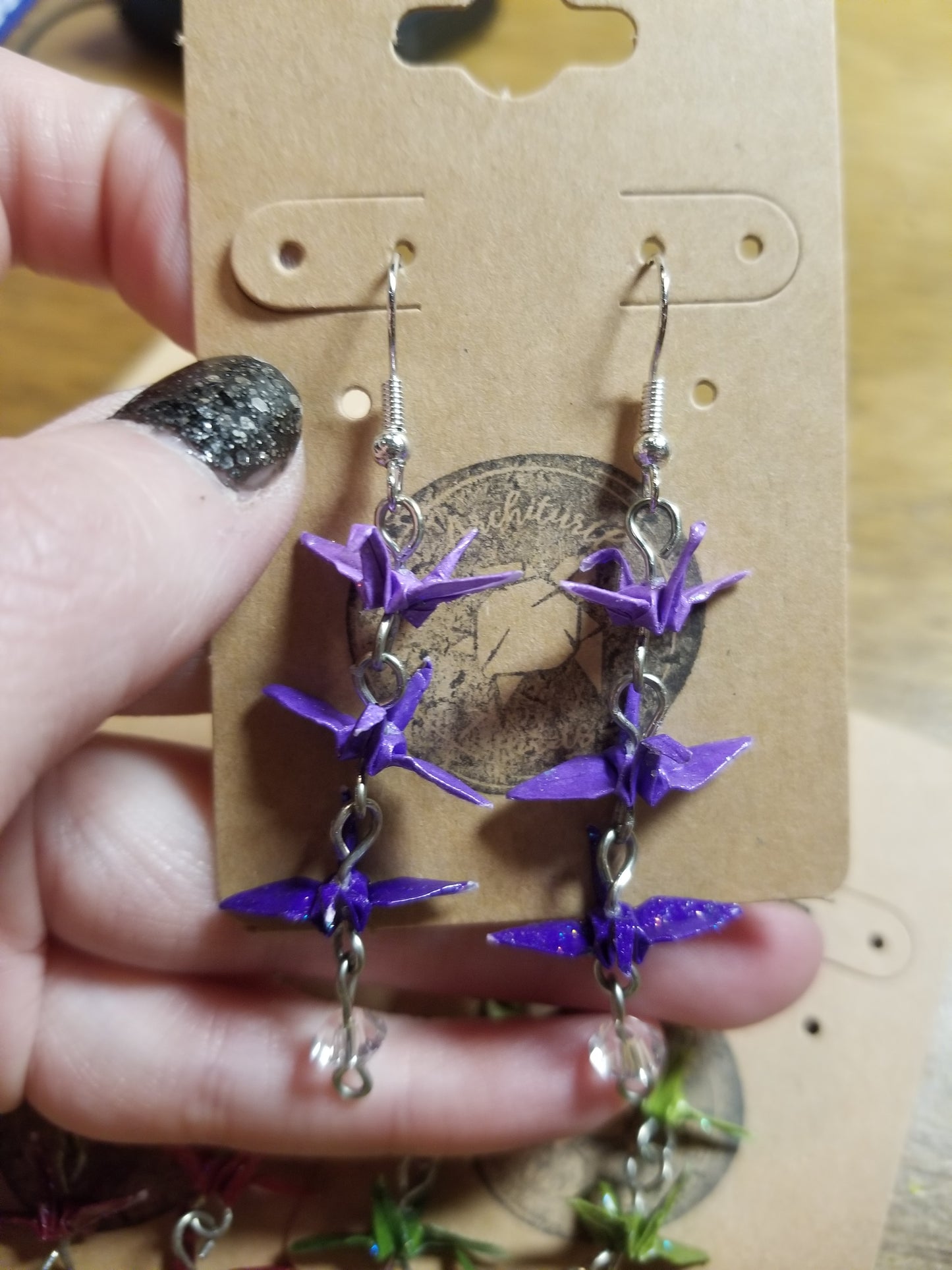 Origami Triple Crane EARRiNGS