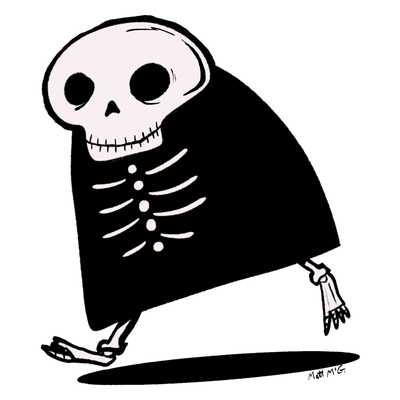 Runnin Skelly STICKER by Matt McGinnis